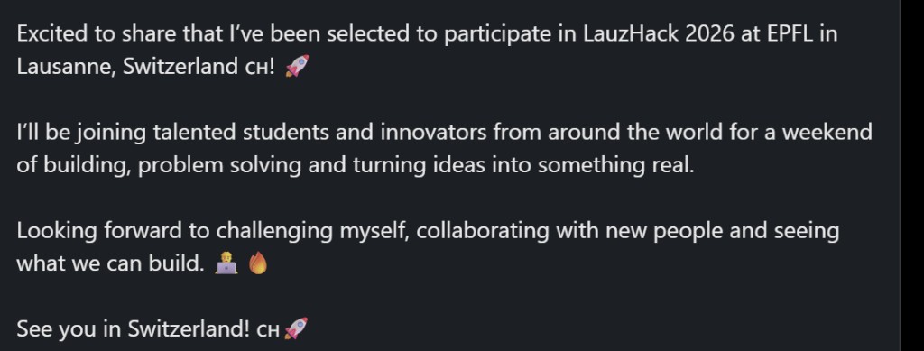 LauzHack EPFL Switzerland Participant Banner